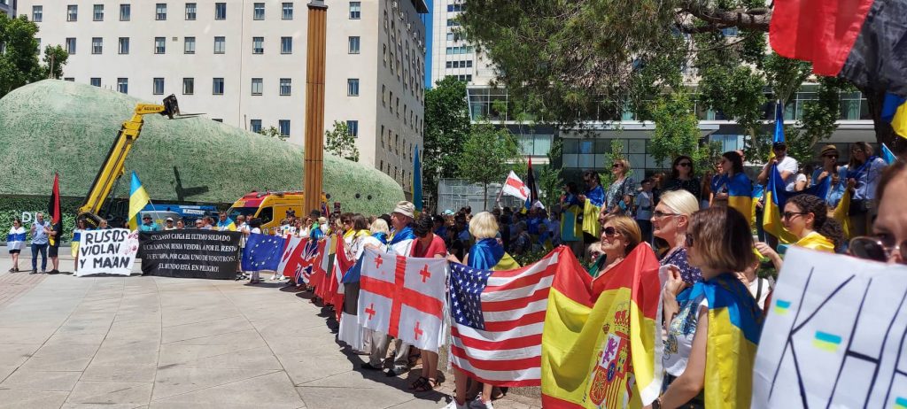 Demonstration in Support of Ukraine in Madrid