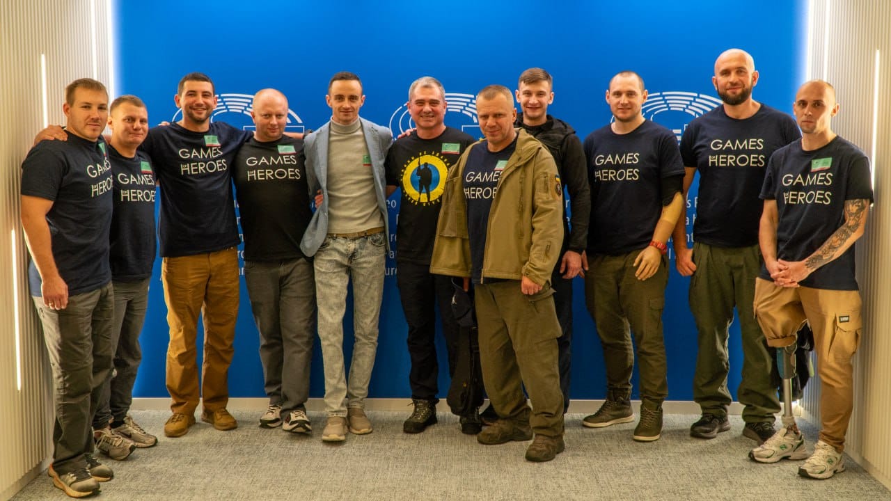 Ukrainian veterans who arrived to take part in the Games of Heroes visited the European Parliament