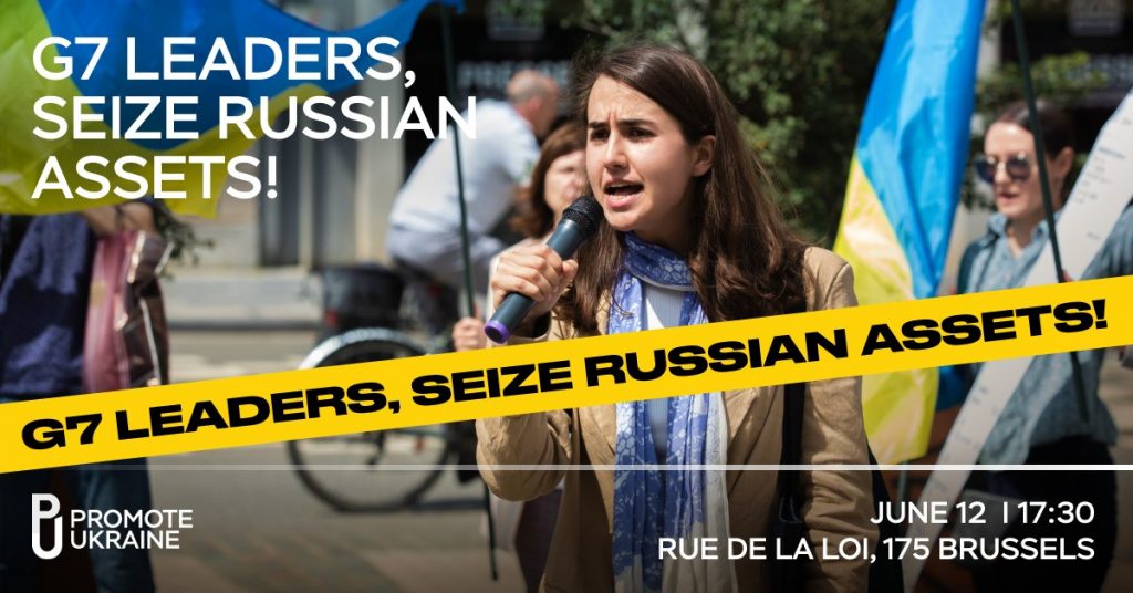 Our demonstration will be a part of a larger campaign that will take place in all the G7 capital and in the heart of the EU under the banner ‘Make Russian Pay’